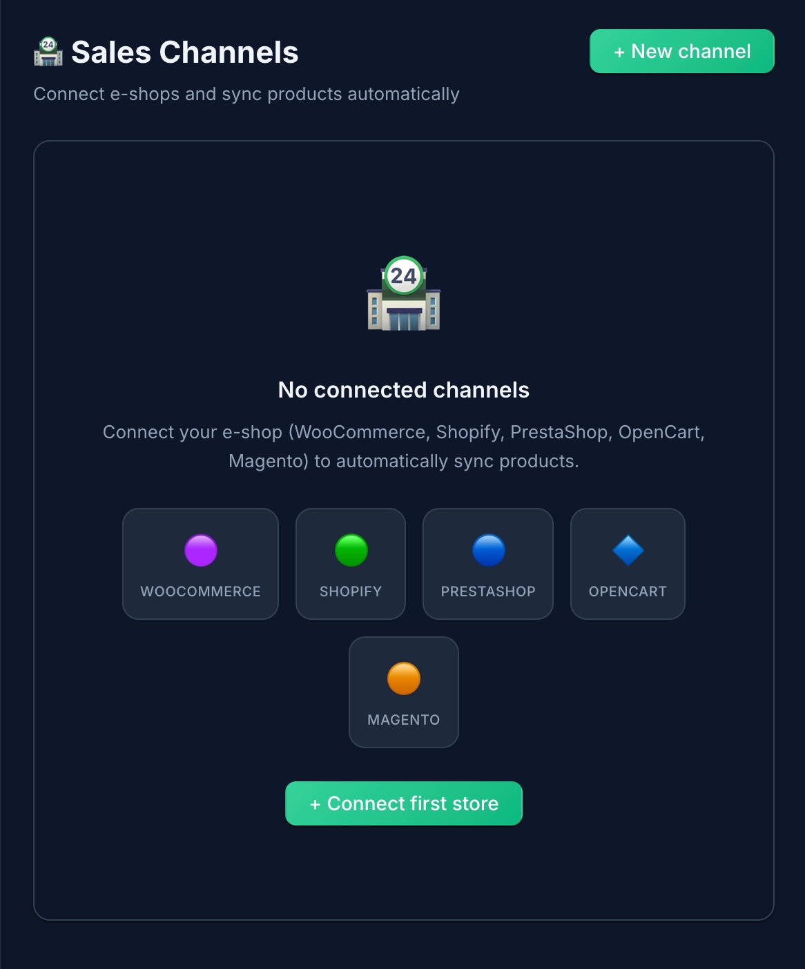 Sync2Sys Sales Channels