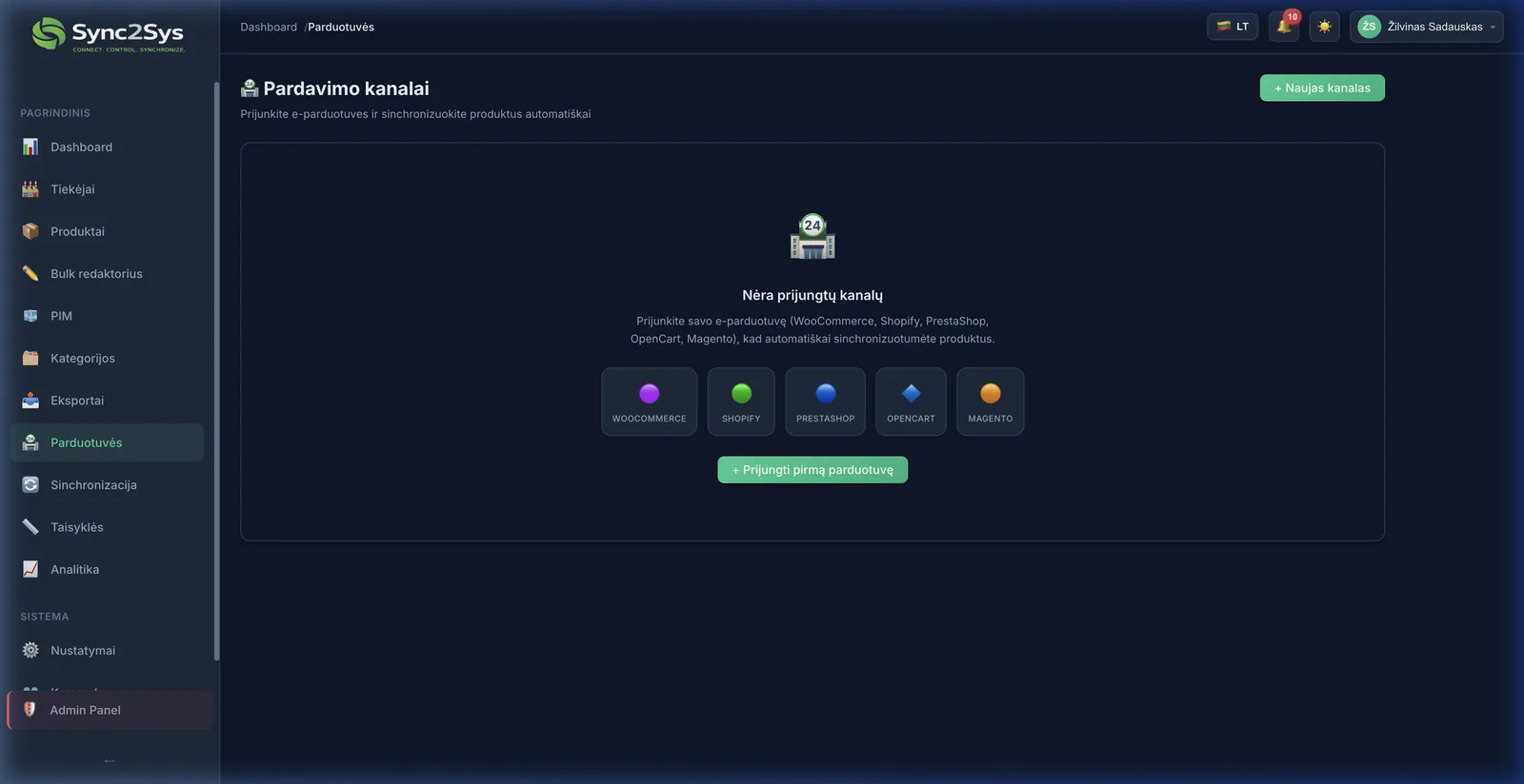 Sync2Sys pardavimo kanalai