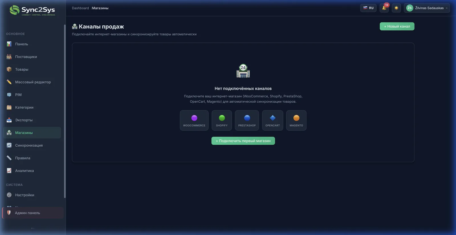 Каналы продаж Sync2Sys
