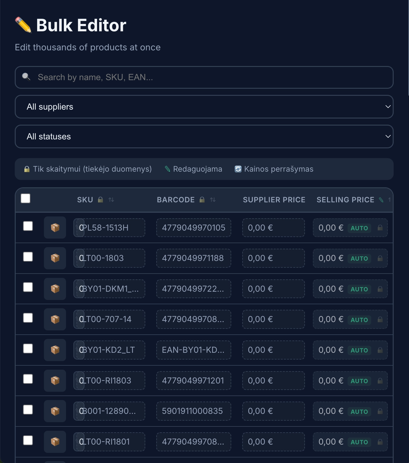 Sync2Sys Export Feeds